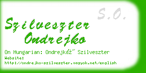 szilveszter ondrejko business card